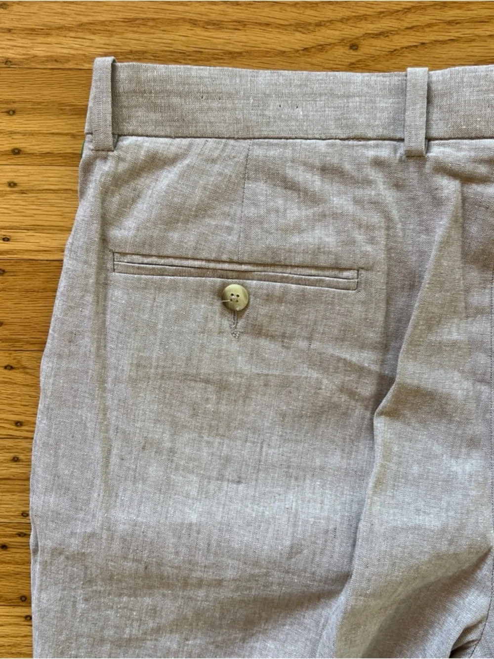 NWOT Perry Ellis Linen Blend Men's Cream Beige Dress Pants 34x34
